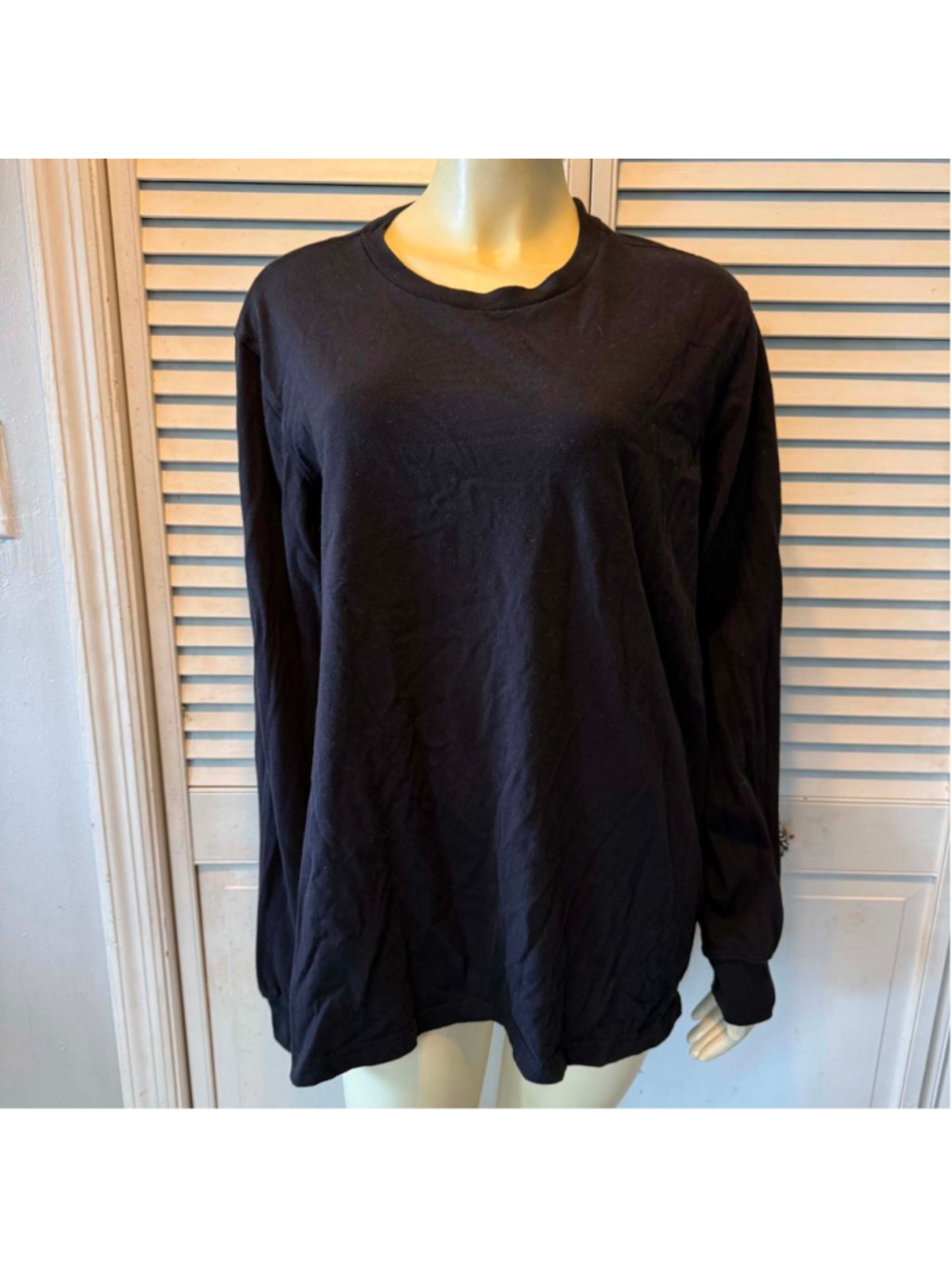 Men's GEORGE Black Long Sleeve Tee XL